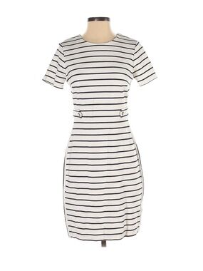 Banana Republic White & Navy Striped Sheath Short Sleeve Dress- Size 2 - (NWT)